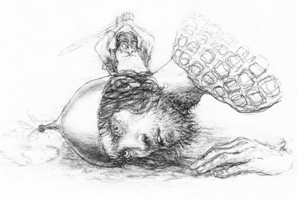 Оторванная голова мультяшная