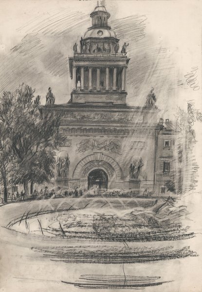 Санкт-Петербург Адмиралтейство акварель