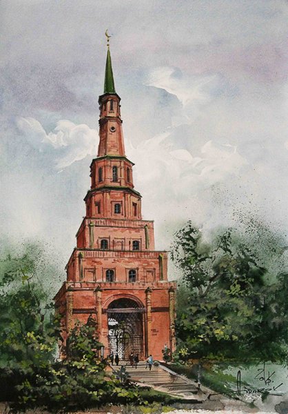 Царица Сююмбике рисунок