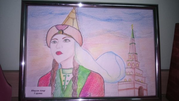 Башня Сююмбике Казань рисунок