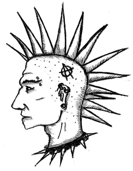 Ирокез красный эскиз