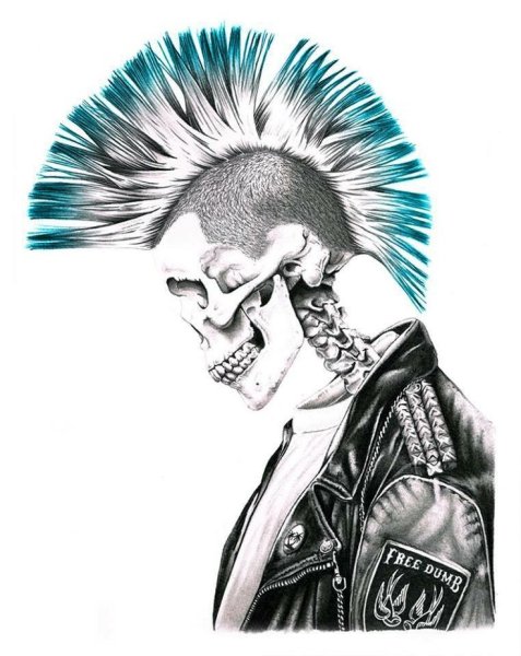 Ирокез трафарет