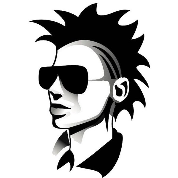 Тату череп с ирокезом