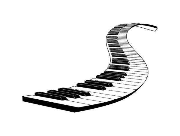 Клавиатура фортепиано рисунок