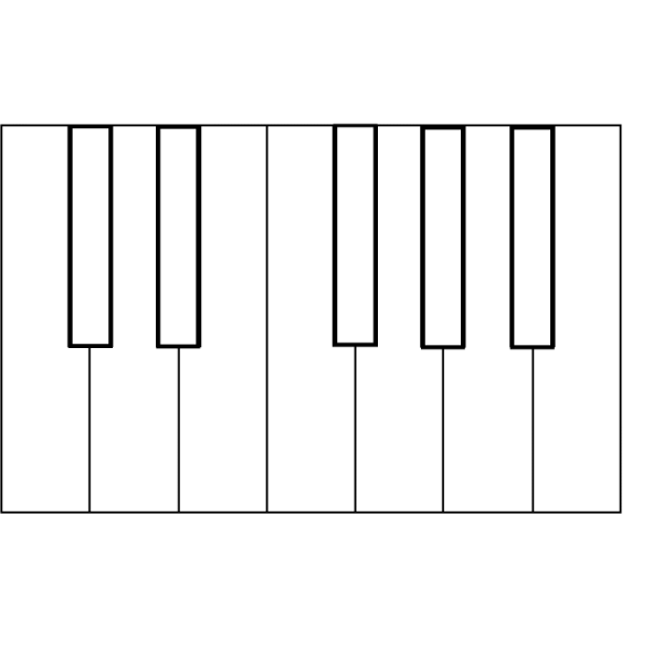 Клавиатура фортепиано раскраска