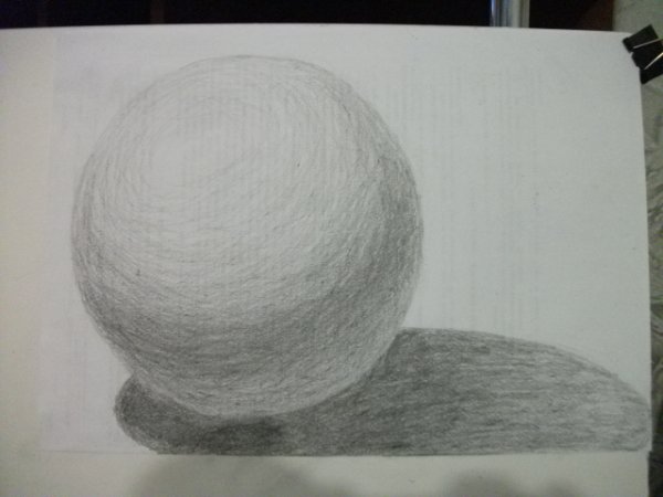 Нарисовать объемный шар