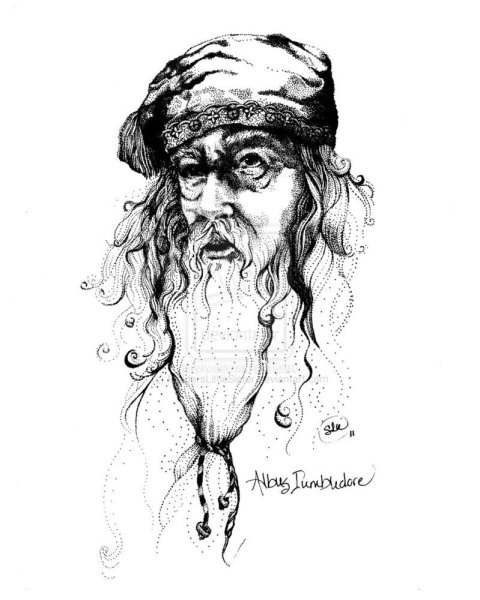 Профессор Дамблдор рисунок