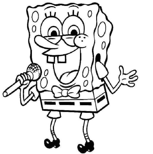 Раскраска Спанч Боб квадратные штаны