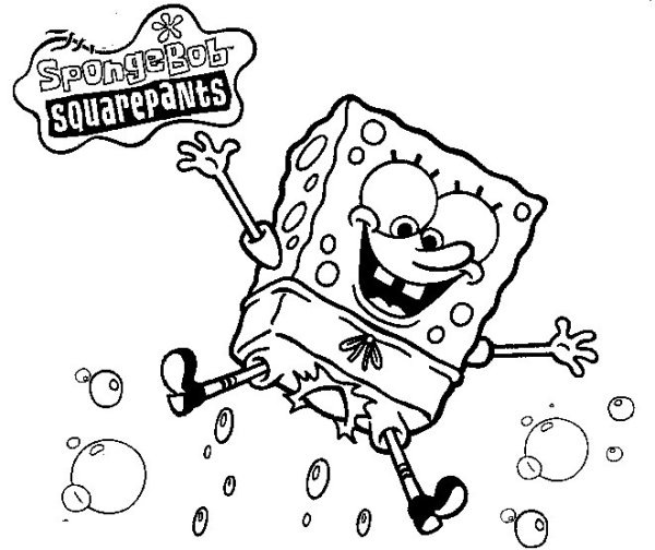 Губка Боб квадратные штаны срисовать
