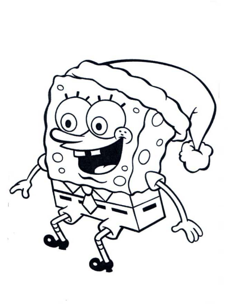Разукрашки губка Боб квадратные штаны