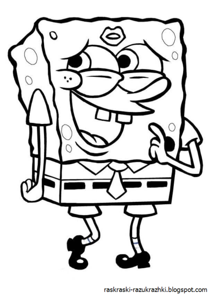 Спанч Боб рисунок поэтапно