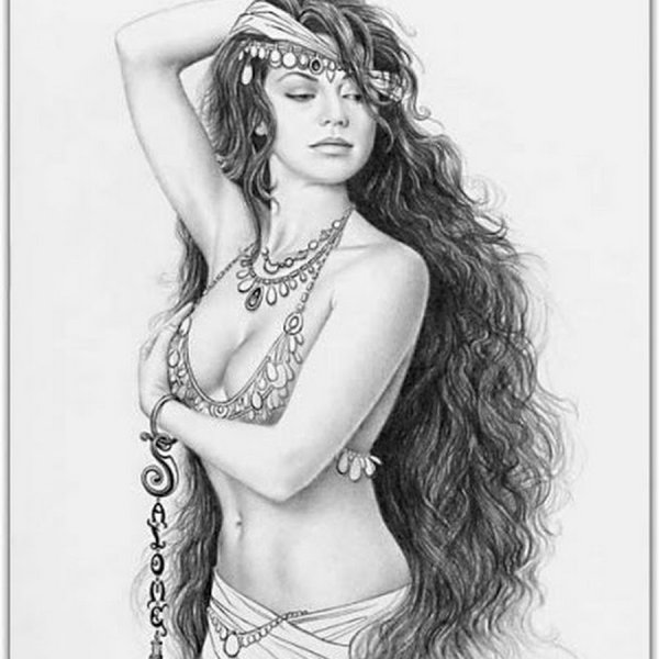 Таис Афинская рисунок