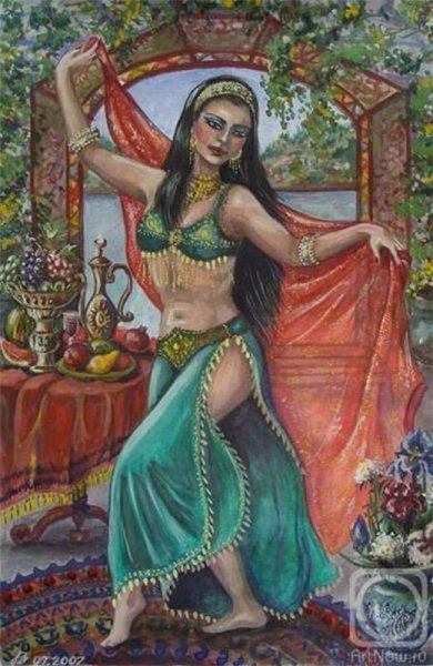 Восточная красавица рисунок