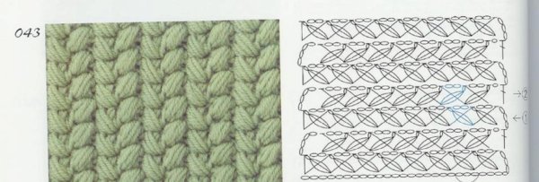 Объемные узоры крючком