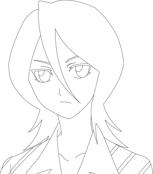 Раскраски аниме Блич Рукия