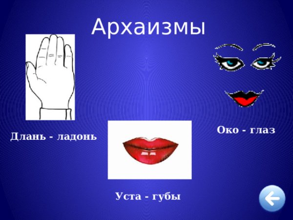 Архаизмы части тела