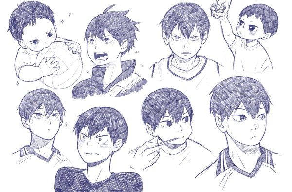 Кагеяма Тобио раскраска