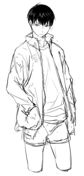 Тобио кагэямачерно белый