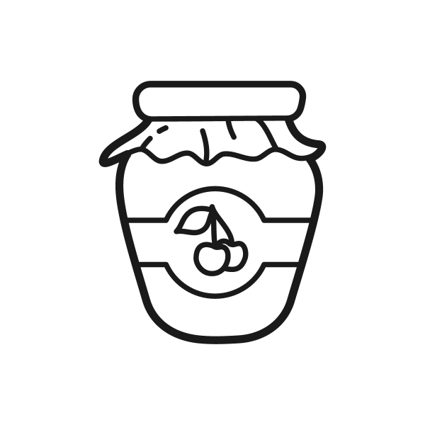 Банка с вареньем раскраска для детей