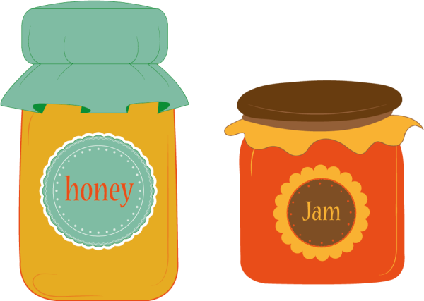 Банка мед варенье вектор