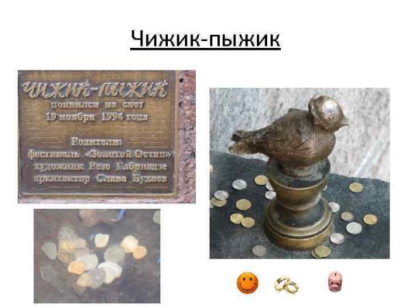 Скульптура Чижик пыжик в Петербурге презентация
