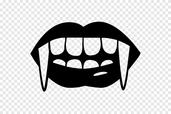 Клыки трафарет