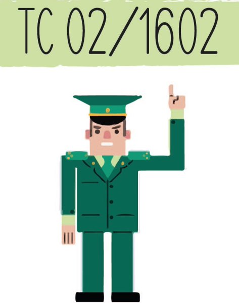 Таможенник на белом фоне