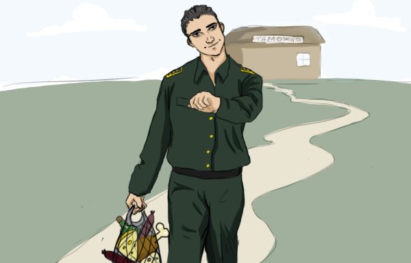 Таможенник карикатура