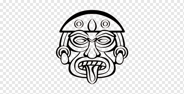 Маски рисунки ацтеков