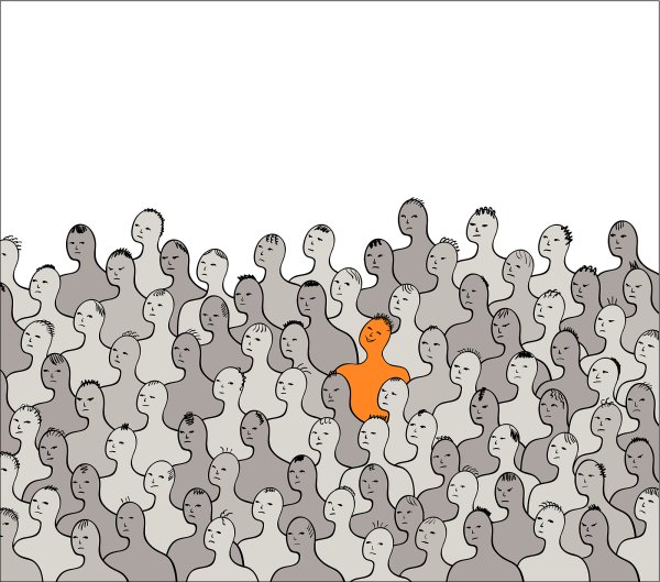 Индивидуальность в толпе арт