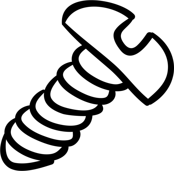 Винт с резьбой и саморезом