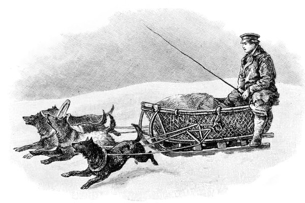 Лошадка в упряжке для раскрашивания