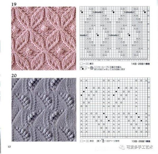 Вязание спицами узоры двусторонние