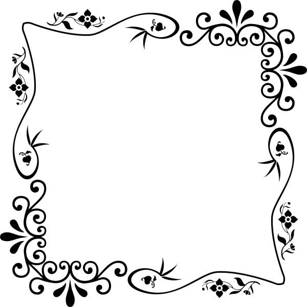 Рамка черно белая