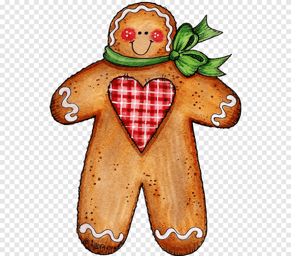 Имбирный человечек на белом фоне