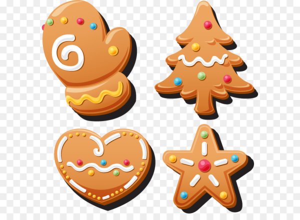 Векторные Рождественские печеньки