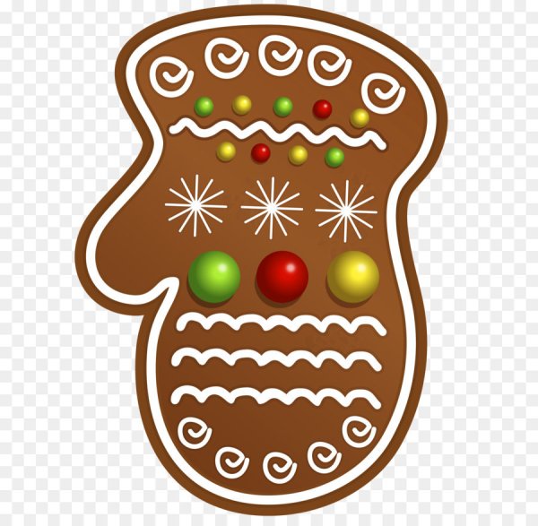 Новогодние пряники на прозрачном фоне