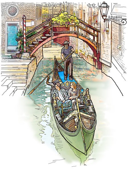 Символы Венеции гондола