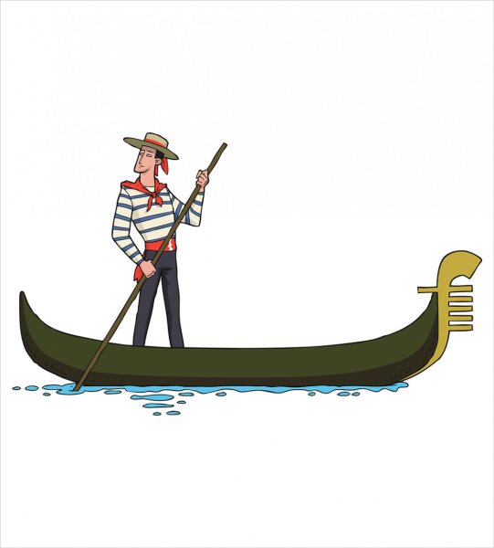 Гондола на прозрачном фоне