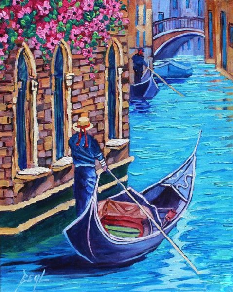 Италия гондолы картины