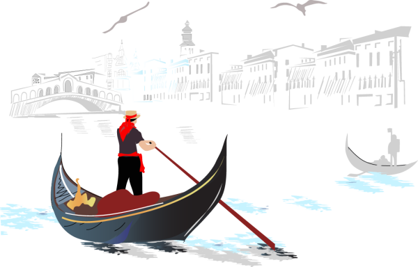 Силуэт гондольера