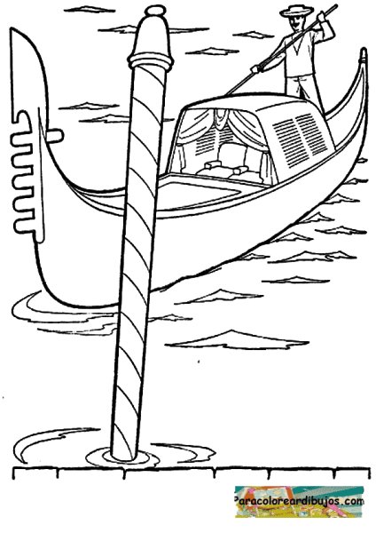 Гондола раскраска