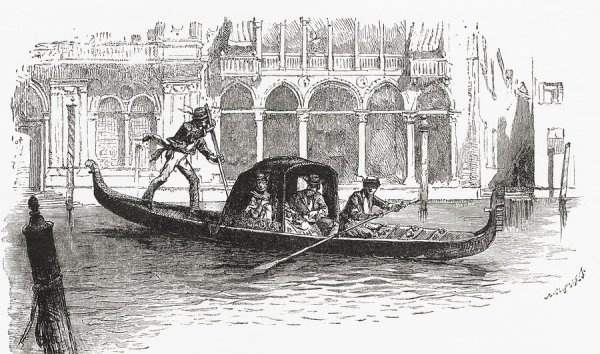 Гондольеры в Венеции 19 век