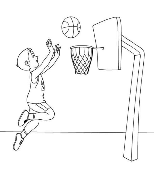 Раскраска игра в баскетбол
