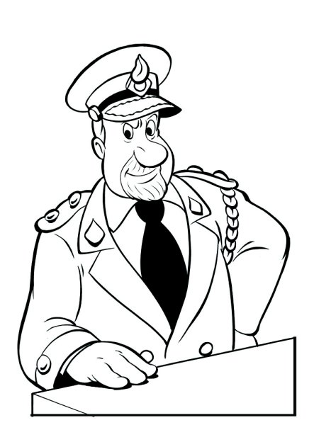 Раскраска дядя полицейский для детей