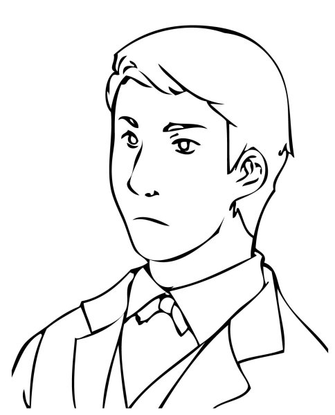 Раскраска портрет мужчины