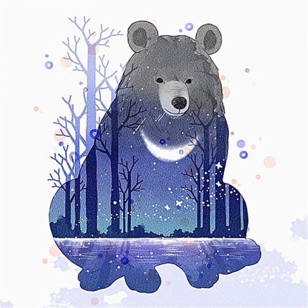 Медведь зимой арт