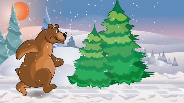 Сказочный зимний медведь