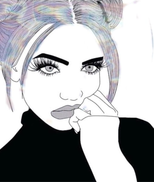 Чёрно белые девочки