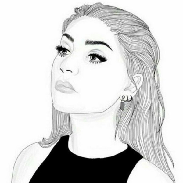 Раскраски девушки в стиле арт